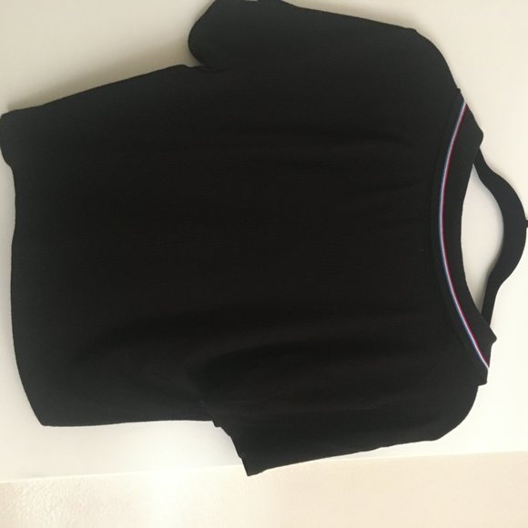 Wild Fable Half Zip Black Polo Crop Shirt - Picture 3 of 4